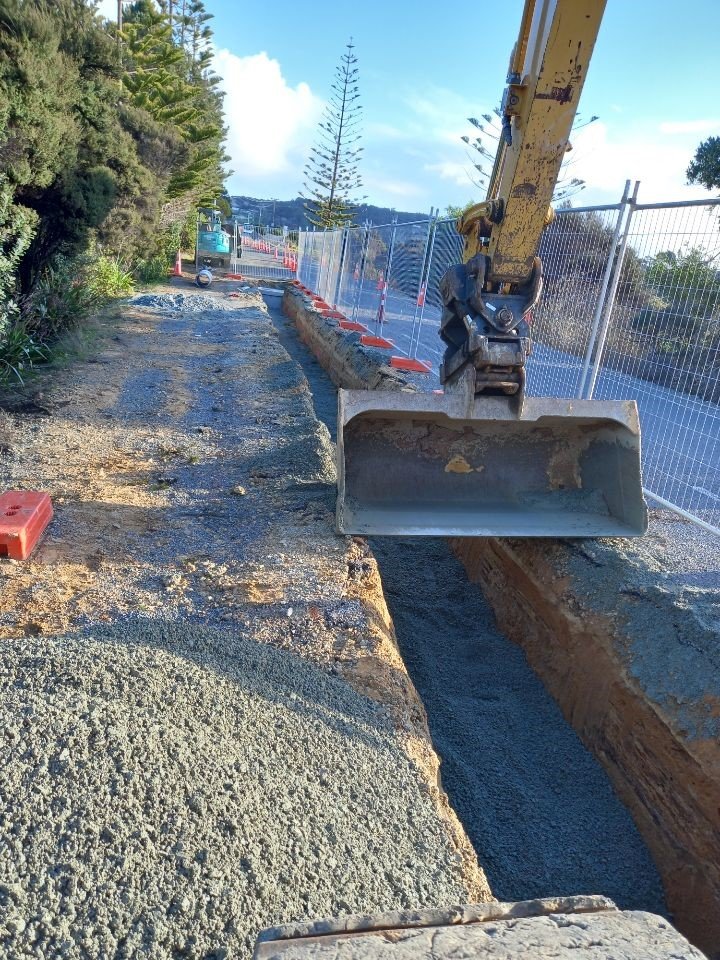 Works progress on Mangawhai intersection improvements and shared path
